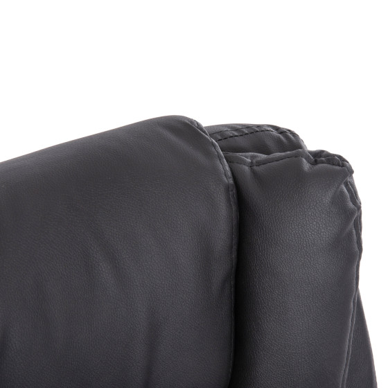 OFFICE CHAIR CANAN HM1201 BLACK PVC--CHROME BASE 66x61x105Hcm.