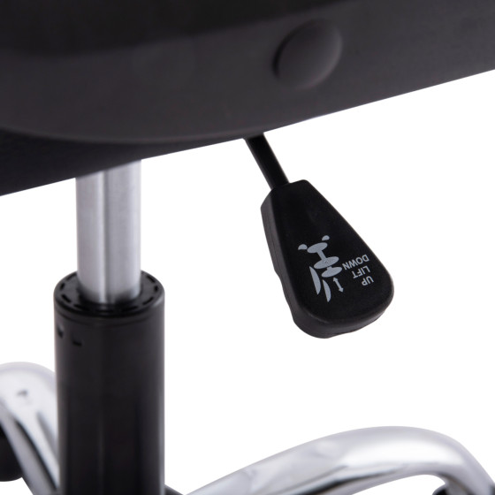 OFFICE CHAIR CANAN HM1201 BLACK PVC--CHROME BASE 66x61x105Hcm.