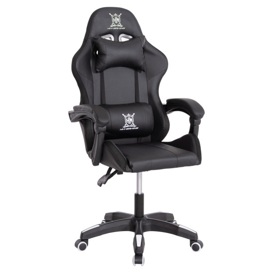 GAMING ARMCHAIR DARREN HM1203.04 BLACK-WHITE PVC 58.5x100x120Hcm.