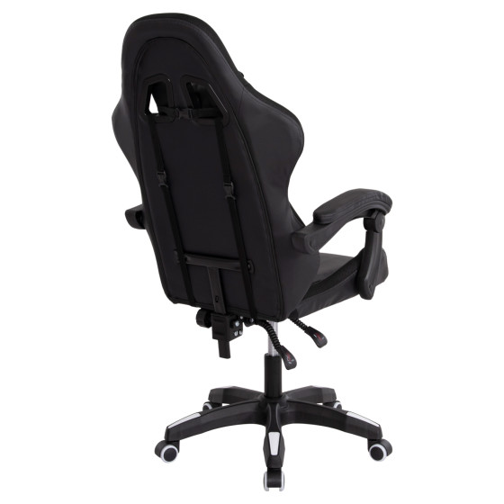 GAMING ARMCHAIR DARREN HM1203.04 BLACK-WHITE PVC 58.5x100x120Hcm.