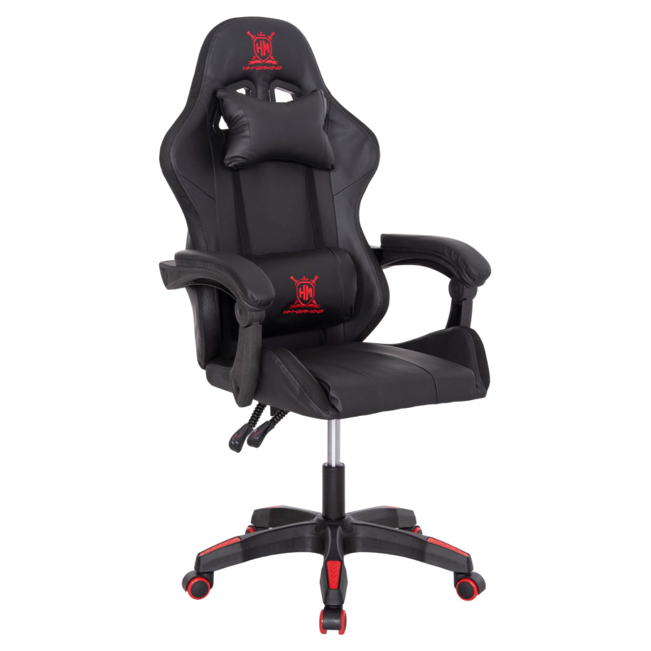 GAMING ARMCHAIR DARREN HM1203.01 BLACK-RED PVC 58.5x100x120Hcm.