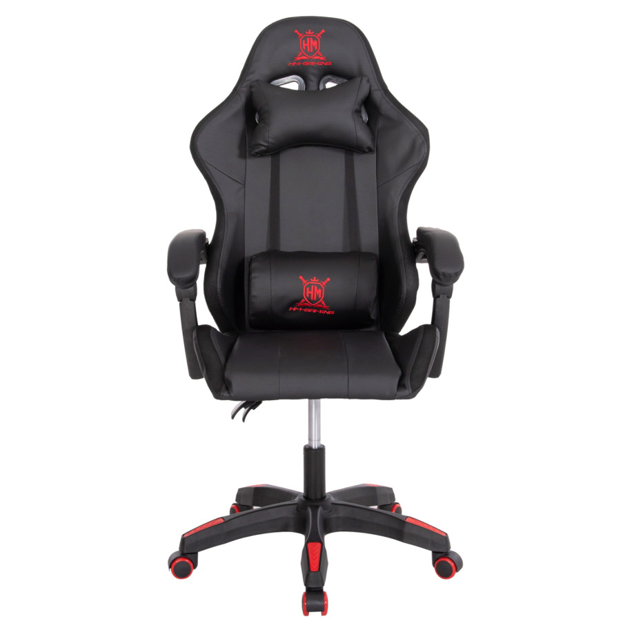 GAMING ARMCHAIR DARREN HM1203.01 BLACK-RED PVC 58.5x100x120Hcm.