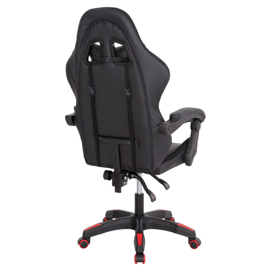 GAMING ARMCHAIR DARREN HM1203.01 BLACK-RED PVC 58.5x100x120Hcm.