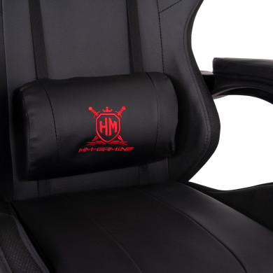 GAMING ARMCHAIR DARREN HM1203.01 BLACK-RED PVC 58.5x100x120Hcm.