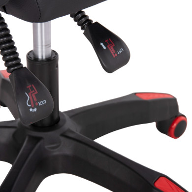 GAMING ARMCHAIR DARREN HM1203.01 BLACK-RED PVC 58.5x100x120Hcm.