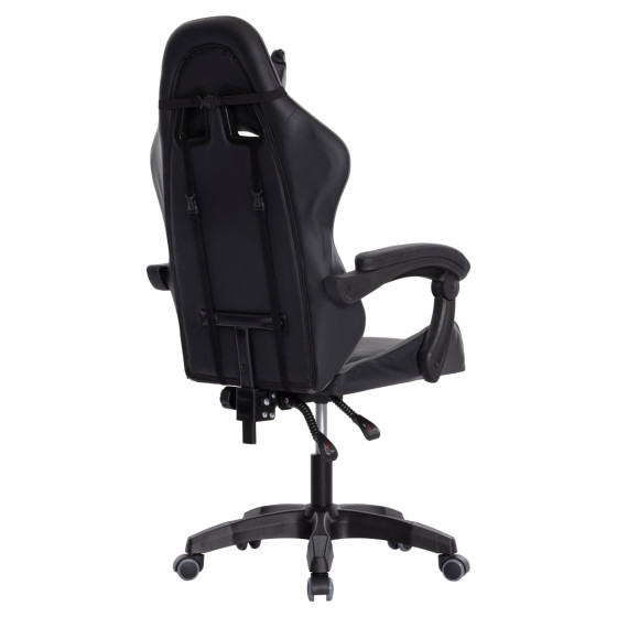 GAMING ARMCHAIR DARREN HM1203.10 BLACK-GREY PVC 60x60x120Hcm.