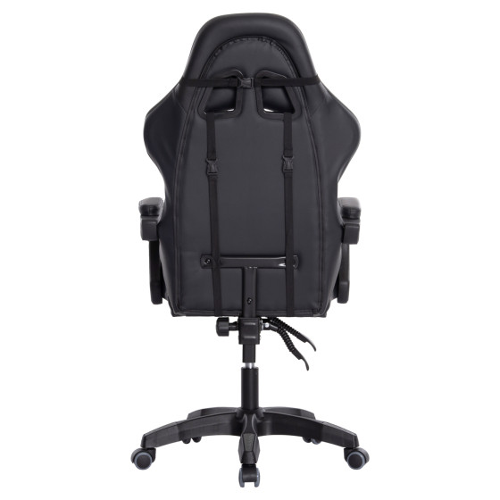GAMING ARMCHAIR DARREN HM1203.10 BLACK-GREY PVC 60x60x120Hcm.