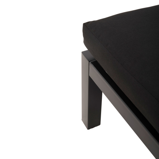 OUTDOOR LOUNGE SET DEX 3PCS POLYMORPHIC HM6090 ALUMINUM IN ANTHRACITE & BROWN-BLACK CUSHIONS