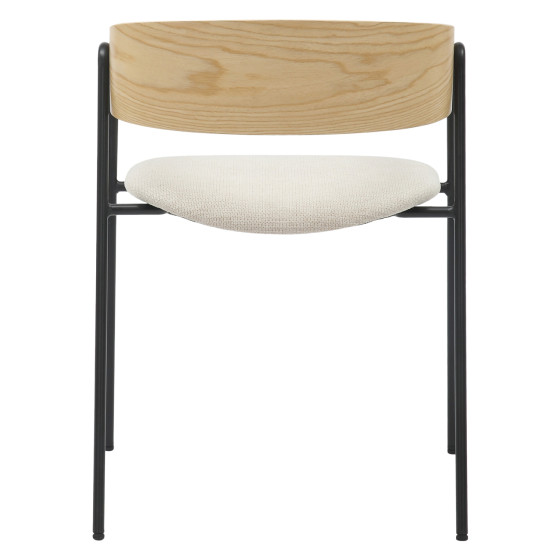DINING CHAIR KORIN HM9975.01 METAL-BEIGE FABRIC-PLYWOOD 54x51x72,5Hcm.