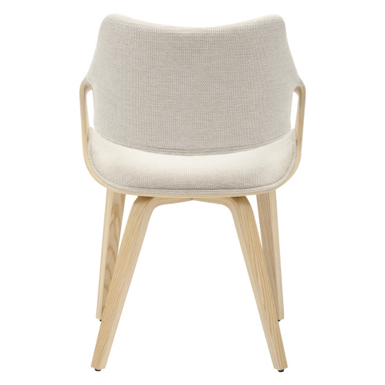 DINING CHAIR NETTO HM9976.01 PLYWOOD FRAME IN OAK-BEIGE FABRIC 55x56x83,5Hcm.