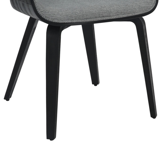 DINING CHAIR NETTO HM9976.02 PLYWOOD FRAME IN BRUSHED BLACK-GREY FABRIC 55x56x83,5Hcm.