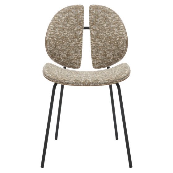 ΚΑΡΕΚΛΑ ΤΡΑΠΕΖΑΡΙΑΣ LUNGS HM9982.01 ΜΑΥΡΟ ΜΕΤΑΛΛΟ-ΜΠΕΖ ΥΦΑΣΜΑ 49x53,5x80Υεκ.