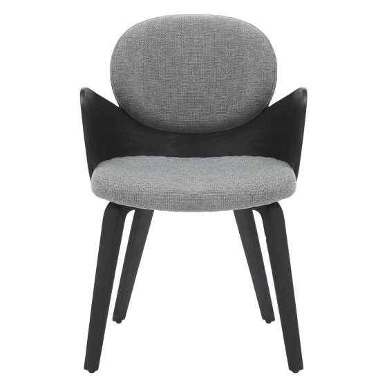 ΠΟΛΥΘΡΟΝΑΚΙ ΤΡΑΠΕΖΑΡΙΑΣ DARNELL HM9974.02 ΜΑΥΡΟ Κ.Π.-ΓΚΡΙ ΥΦΑΣΜΑ 56x56x83Υεκ.