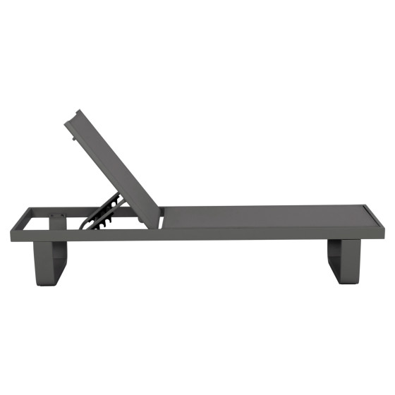 ALUMINUM SUNBED RICKON WITH TESLIN FABRIC HM6292.01 GREY COLOR 198x61,5x97Hcm.