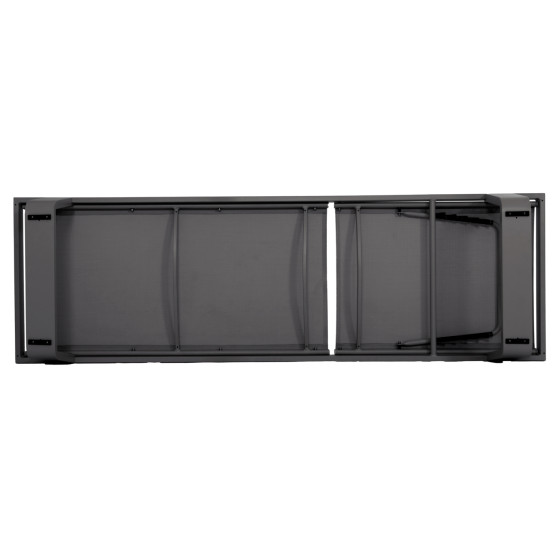 ALUMINUM SUNBED RICKON WITH TESLIN FABRIC HM6292.01 GREY COLOR 198x61,5x97Hcm.