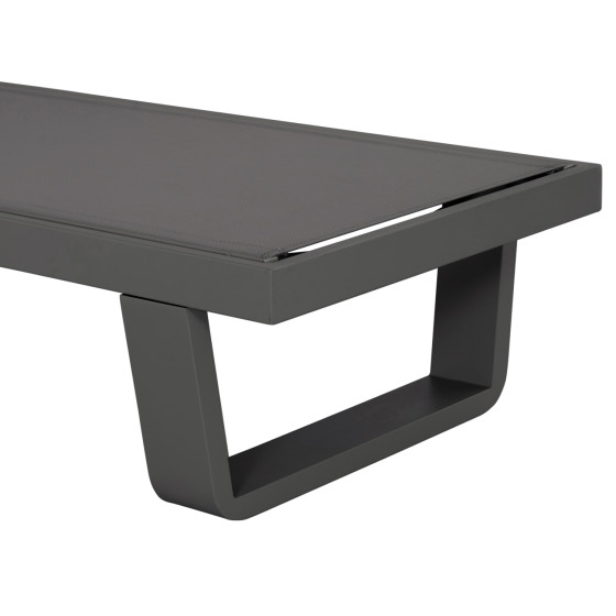 ALUMINUM SUNBED RICKON WITH TESLIN FABRIC HM6292.01 GREY COLOR 198x61,5x97Hcm.