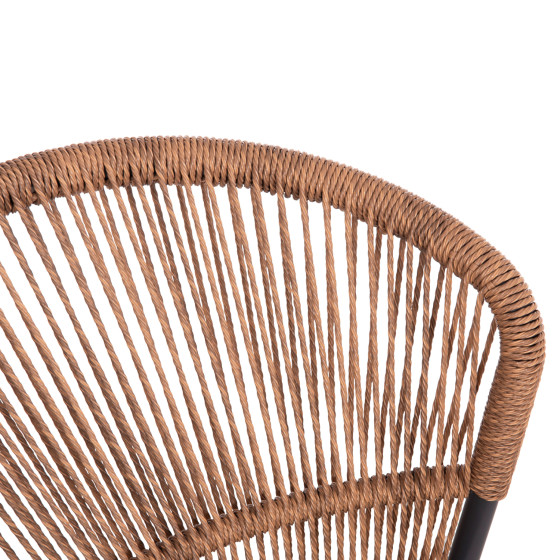ALUMINUM CHAIR LYNN HM6267.01 ANTHRACITE FRAME-P.E. RATTAN IN NATURAL COLOR 57x61x79Hcm.