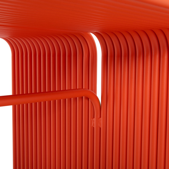 DINING TABLE SERIES INTREPID HM6330.09 ALUMINUM IN ORANGE 121x70x70Hcm.