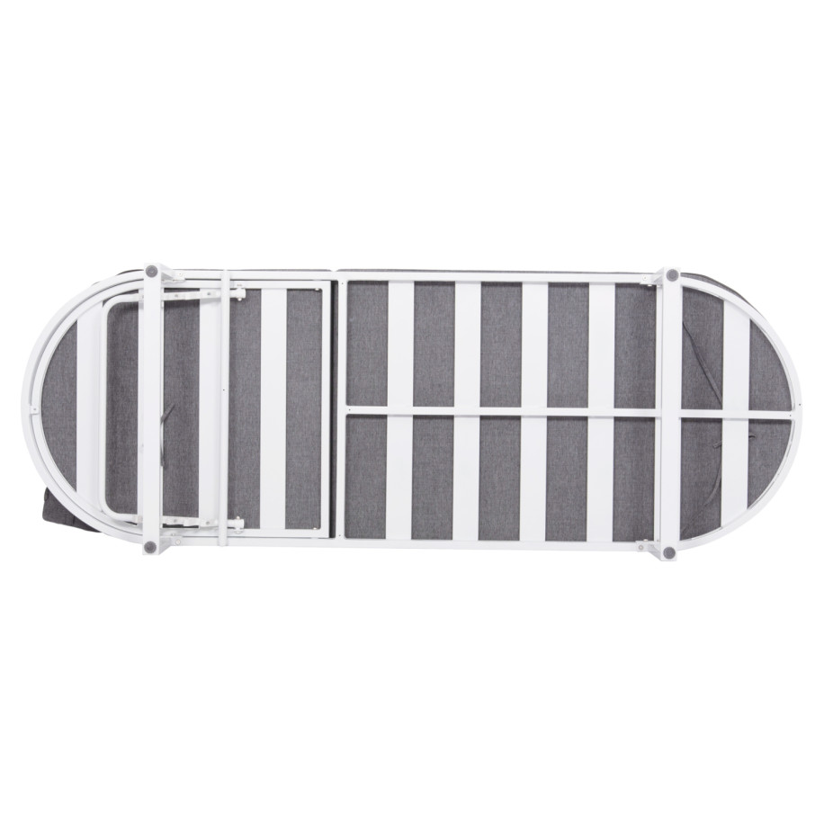 ΕΠΑΓΓΕΛΜ. ΞΑΠΛΩΣΤΡΑ MALLOW HM10715.01 ΛΕΥΚΟ ΑΛΟΥΜ.& ΓΚΡΙ ΜΑΞΙΛΑΡΙ 198x71x40,5-103Υεκ.