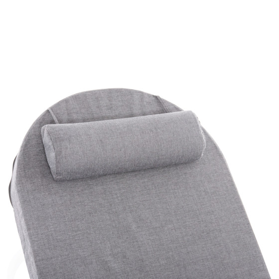 PROFESSIONAL SUNLOUNGER MALLOW HM10715.01 WHITE ALUMINUM & GREY CUSHION 198x71x40,5-103Hcm.