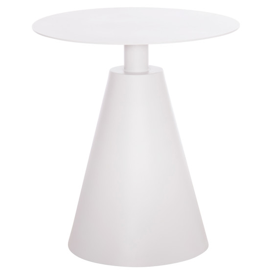 OUTDOOR ROUND SIDE TABLE SERA HM6270.02 ALUMINUM IN WHITE Φ50x56Hcm.