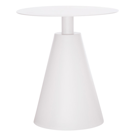 OUTDOOR ROUND SIDE TABLE SERA HM6270.02 ALUMINUM IN WHITE Φ50x56Hcm.