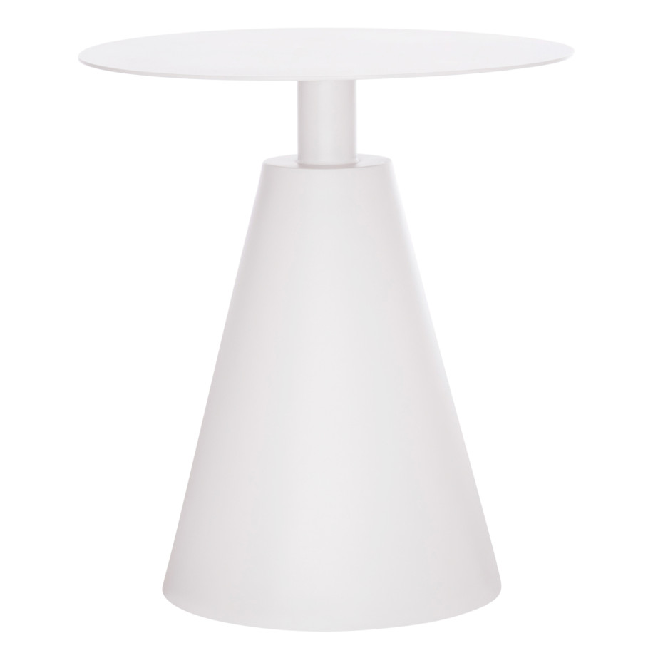 OUTDOOR ROUND SIDE TABLE SERA HM6270.02 ALUMINUM IN WHITE Φ50x56Hcm.