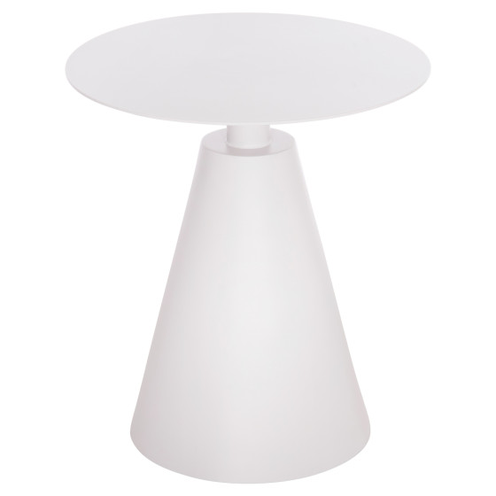 OUTDOOR ROUND SIDE TABLE SERA HM6270.02 ALUMINUM IN WHITE Φ50x56Hcm.