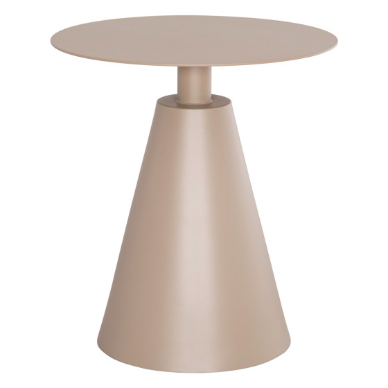 OUTDOOR ROUND SIDE TABLE SERA HM6270.03 ALUMINUM IN CAPPUCCINO COLOR Φ50x56Hcm.