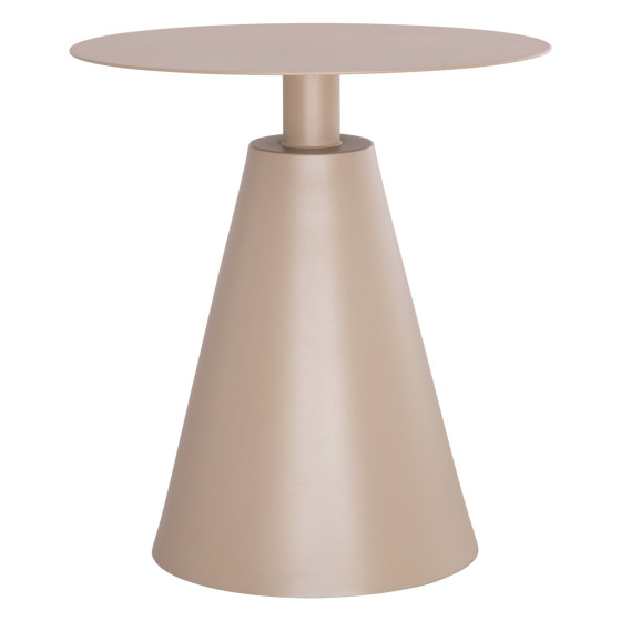 OUTDOOR ROUND SIDE TABLE SERA HM6270.03 ALUMINUM IN CAPPUCCINO COLOR Φ50x56Hcm.