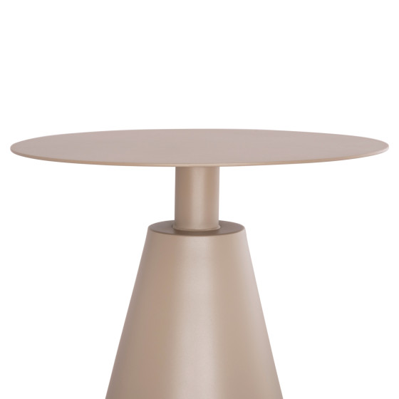 OUTDOOR ROUND SIDE TABLE SERA HM6270.03 ALUMINUM IN CAPPUCCINO COLOR Φ50x56Hcm.