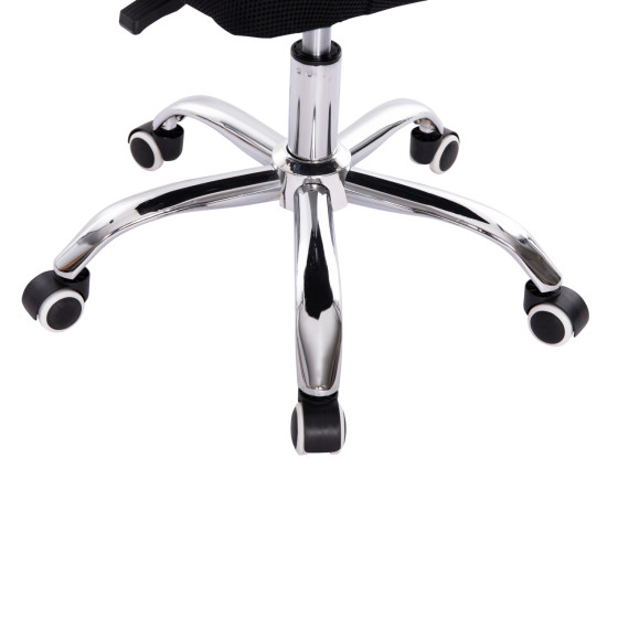 OFFICE CHAIR TRAIL2 HM1193.36 BLUE & BLACK MESH FABRIC-CHROME BASE 61x61x116Hcm.