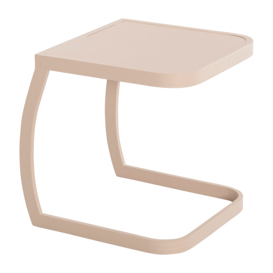 SUNBED SIDE TABLE RICKON HM6324.04 ALUMINUM IN CHAMPAGNE COLOR 45x48x49,5Hcm.