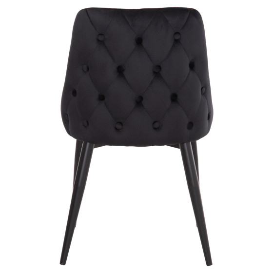 ΚΑΡΕΚΛΑ SERENITY HM8527.14 ΒΕΛΟΥΔΟ ΜΑΥΡΟ ΜΕ ΜΑΥΡΑ ΜΕΤΑΛΛΙΚΑ ΠΟΔΙΑ 51x54x83,5Υεκ.