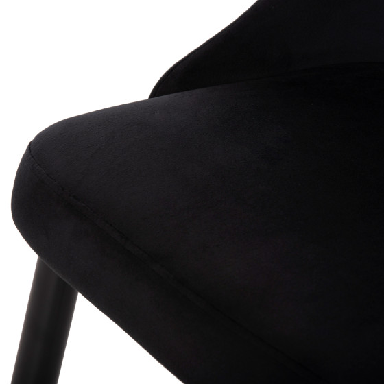 ΚΑΡΕΚΛΑ SERENITY HM8527.14 ΒΕΛΟΥΔΟ ΜΑΥΡΟ ΜΕ ΜΑΥΡΑ ΜΕΤΑΛΛΙΚΑ ΠΟΔΙΑ 51x54x83,5Υεκ.