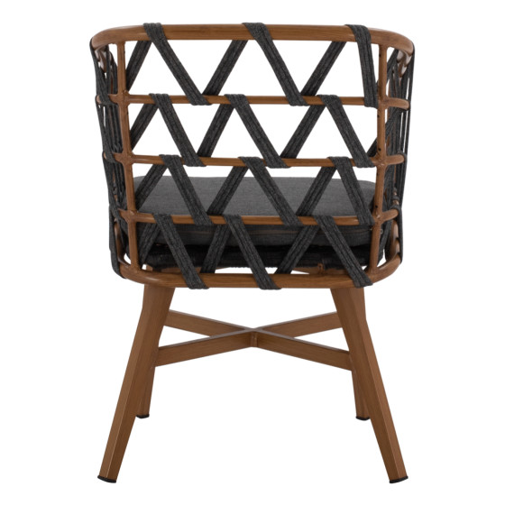 ΠΟΛΥΘΡΟΝΑ ΑΛΟΥΜΙΝΙΟΥ RICKO HM5782.11 ΚΑΦΕ ΣΚΕΛΕΤΟΣ-ΓΚΡΙ ΚΟΡΔΟΝΙ 58x59x78Υ εκ.