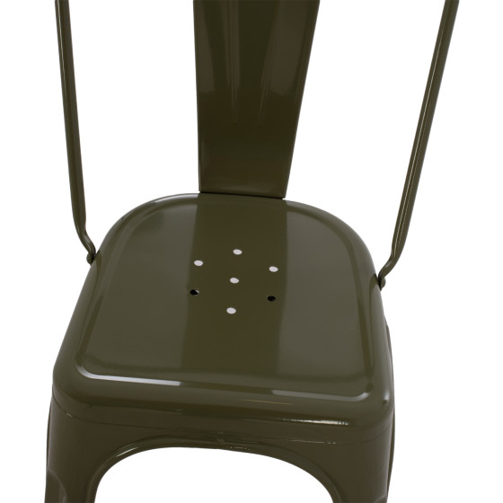 DINING CHAIR MELITA-PRO HM8641.43 METAL IN DARK OLIVE GREEN 44x47x84.5Hcm.