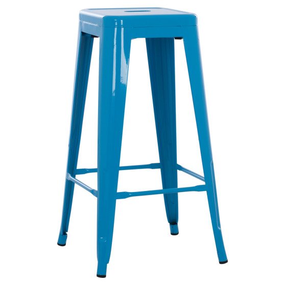 BAR STOOL MELITA-PRO HM8642.48 METAL IN BLUE 43x43x78Hcm.
