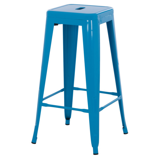 BAR STOOL MELITA-PRO HM8642.48 METAL IN BLUE 43x43x78Hcm.
