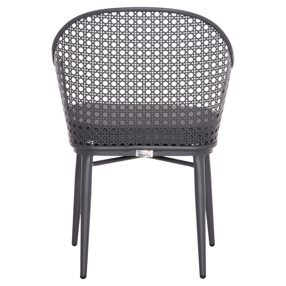ALUMINUM ARMCHAIR OREGO HM6268.01 FRAME AND CUSHION IN DARK GREY 56x59x81Hcm.