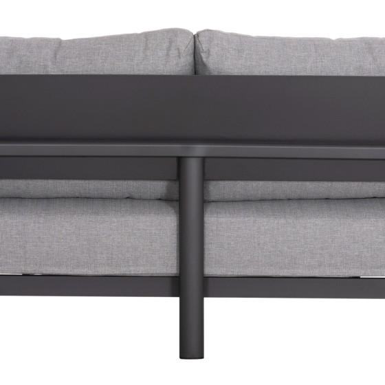 OUTDOOR LOUNGE SET 4PCS ELARA HM6195.01 DARK GREY ALUMINUM-GREY OLEFIN-TEAK WOOD