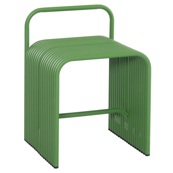 STOOL SERIES INTREPID HM6326.07 ALUMINUM IN GREEN COLOR 40x38x55Hcm.
