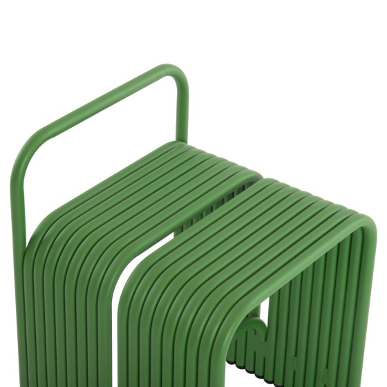 STOOL SERIES INTREPID HM6326.07 ALUMINUM IN GREEN COLOR 40x38x55Hcm.