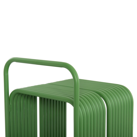 STOOL SERIES INTREPID HM6326.07 ALUMINUM IN GREEN COLOR 40x38x55Hcm.