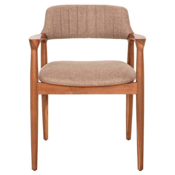 ΠΟΛΥΘΡΟΝΑ JAMES HM18259 TEAK WOOD ΜΕ ΣΑΜΠΑΝΙ ΥΦΑΣΜΑ 57x52x76Υεκ.