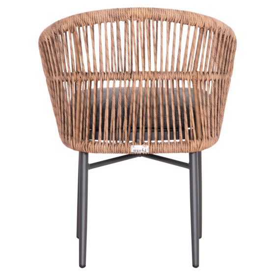 ΠΟΛΥΘΡΟΝΑ ΑΛΟΥΜΙΝΙΟΥ ORIN HM6265.01 ΣΚΟΥΡΟ ΓΚΡΙ- P.E.RATTAN ΣΕ ΦΥΣΙΚΟ 58x61x75Υεκ.