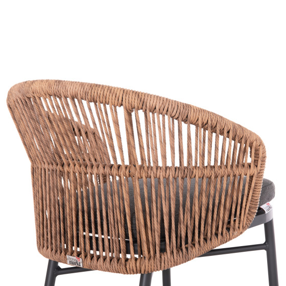 ΠΟΛΥΘΡΟΝΑ ΑΛΟΥΜΙΝΙΟΥ ORIN HM6265.01 ΣΚΟΥΡΟ ΓΚΡΙ- P.E.RATTAN ΣΕ ΦΥΣΙΚΟ 58x61x75Υεκ.