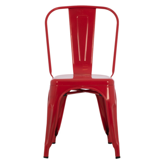 DINING CHAIR MELITA-PRO HM8641.44 METAL IN RED 44x47x84.5Hcm.