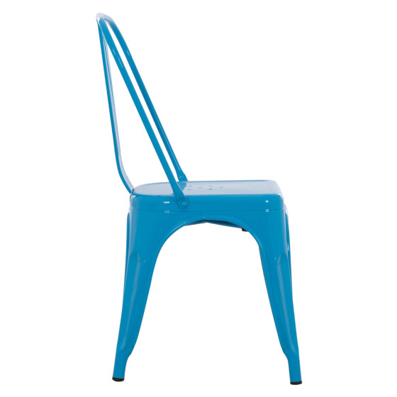 DINING CHAIR MELITA-PRO HM8641.48 METAL IN BLUE 44x47x84.5Hcm.