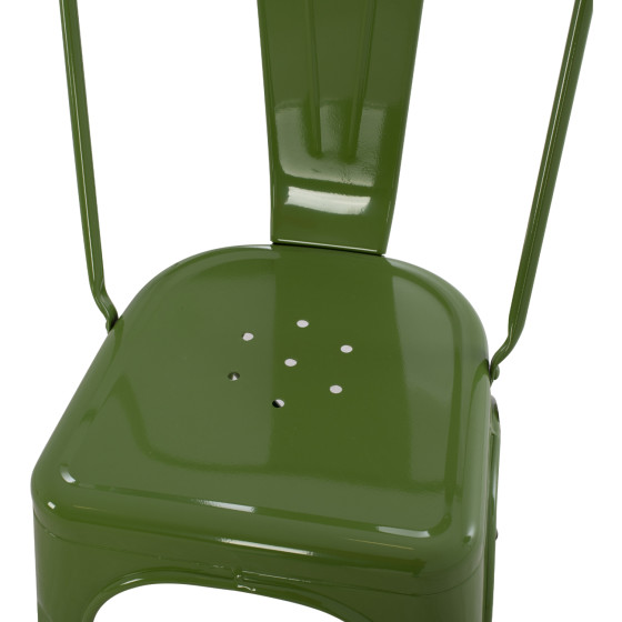 DINING CHAIR MELITA-PRO HM8641.53 METAL IN LIGHT OLIVE GREEN 44x47x84.5Hcm.
